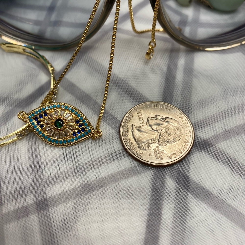 Gold color evil eye protection bracelet